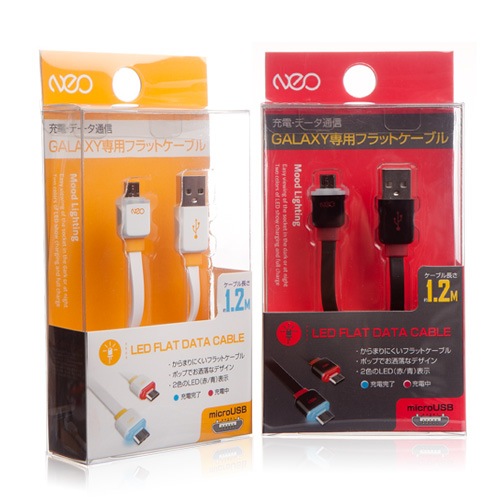 microUSBケーブル フラットケーブル マイクロUSB 充電ケーブル データ