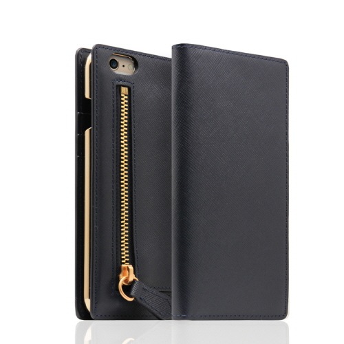 【iPhone 6s / 6 ケース】SLG Design Saffiano Zipper Case （サフィアーノジッパーケース）【手帳型 / 本革】