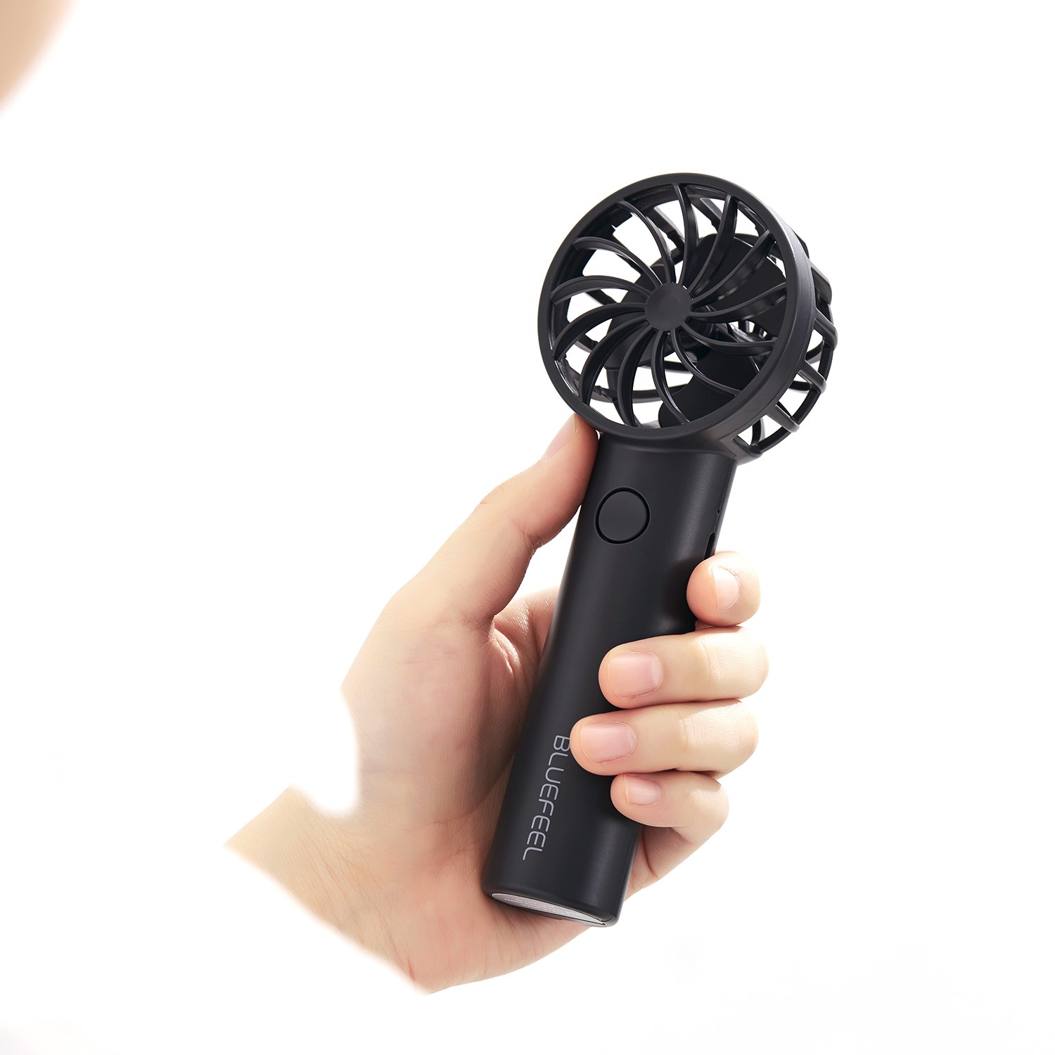 テレビ番組『はやドキ！』で紹介 BLUEFEEL PRO 超小型ヘッド ポータブル扇風機 携帯扇風機 ブルーフィール プロ 最大24時間 ドロンモーター 風速11m/s パワフル風力 ハンディファン モバイルファン モバイル扇風機 ミニ扇風機