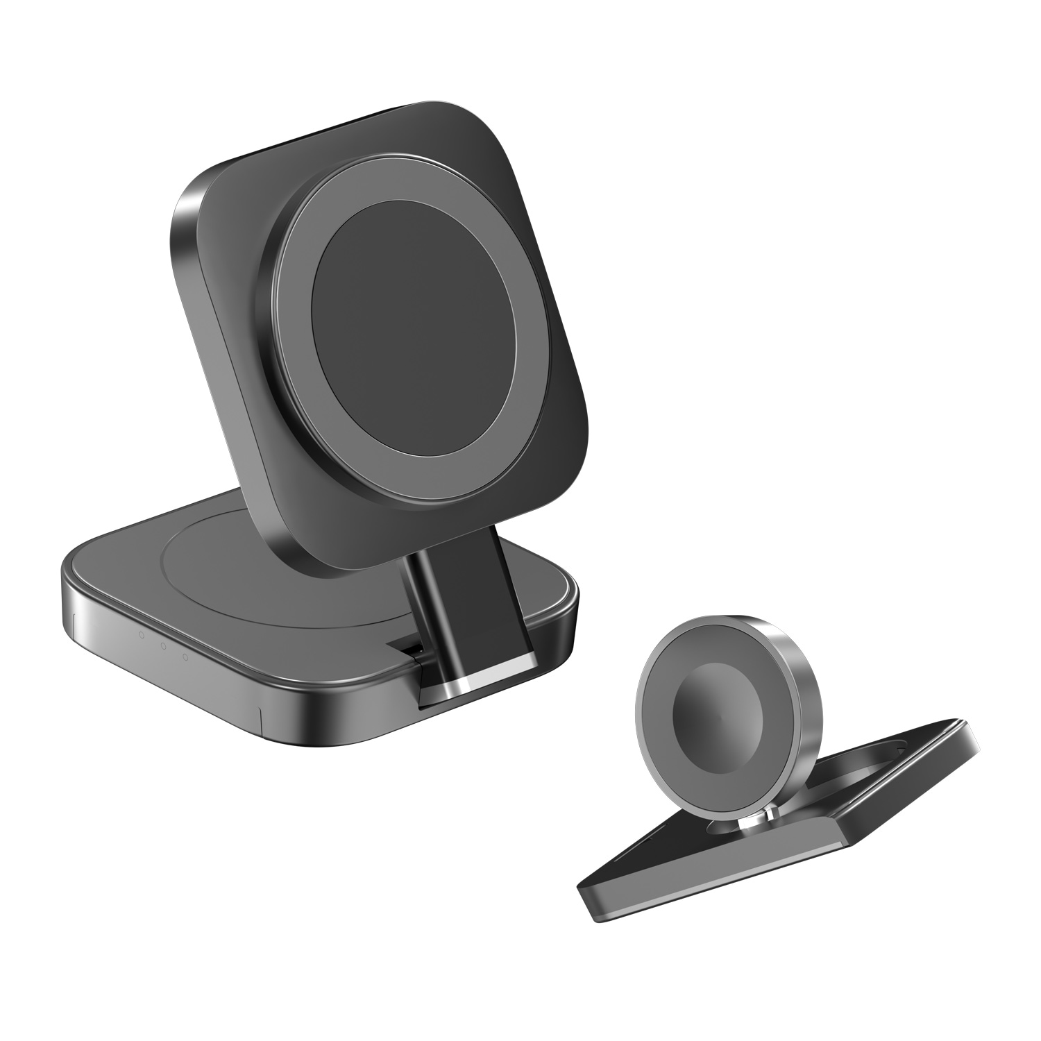 HACRAY 3in1 折りたたみ式 ワイヤレス充電 スタンド 持ち運び MagSafe対応 for iPhoneｘApple WatchｘAirPodsｘAndroid