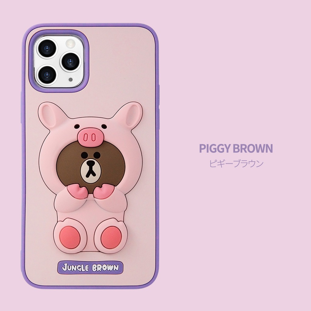 iPhone 11 Pro ケース カバー LINE FRIENDS SILICON  [iPhone 11 Pro/11/XS/X]