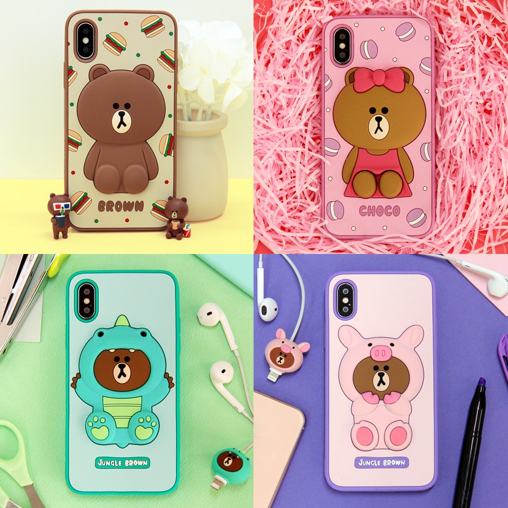 iPhone 11 Pro ケース カバー LINE FRIENDS SILICON  [iPhone 11 Pro/11/XS/X]