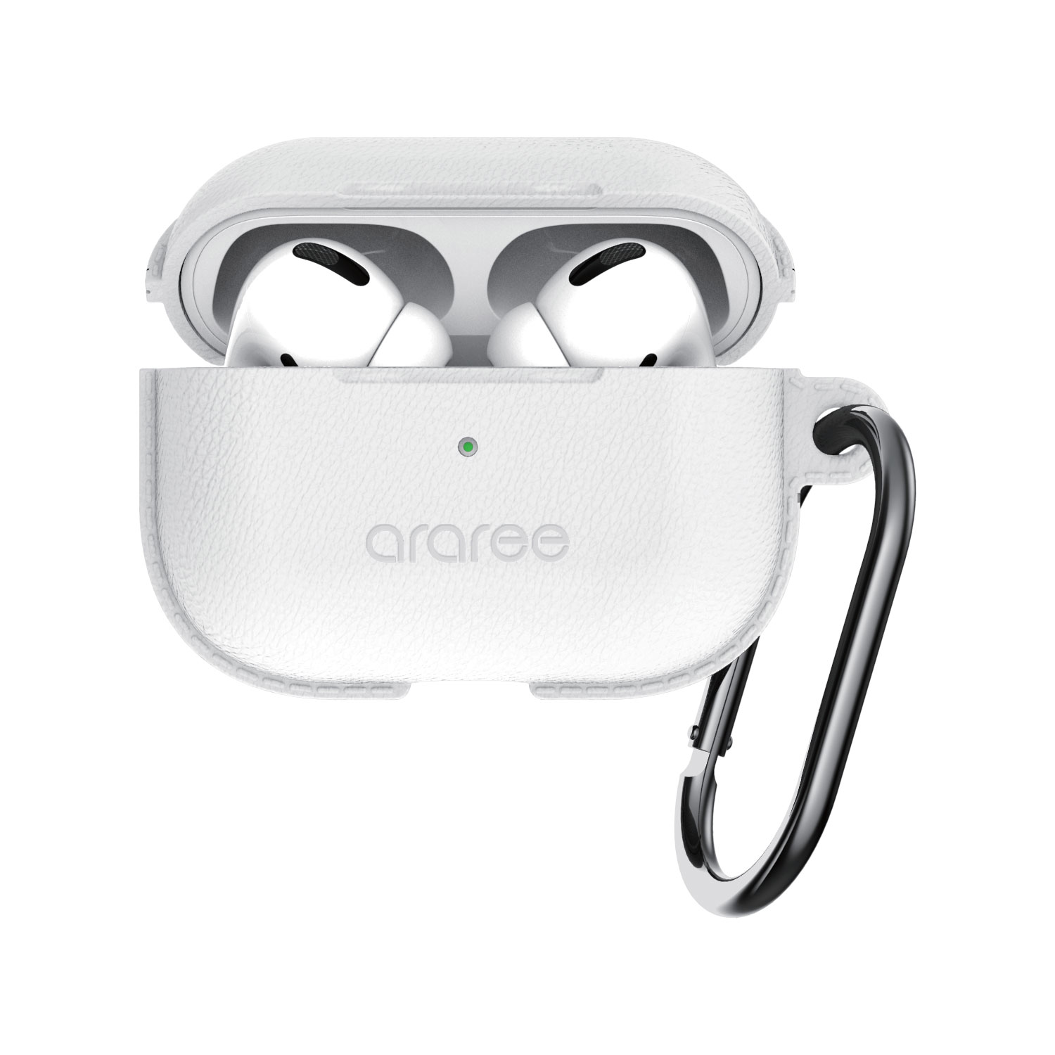 araree AirPods Pro 2（第1・2世代）ケース POPS 保護ケース 吸盤設計蓋 シリコンカバー カラビナ付き