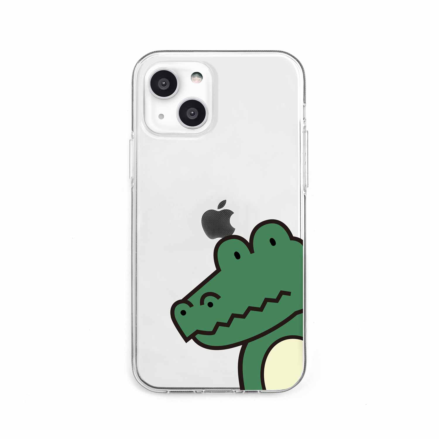 iPhone SE3 ケース カバー ソフト クリア バックカバー Dparks ワニとパンダ 【 iPhone 13 / 13 Pro / iPhone 13 mini / iPhone SE (第3/2世代)、、iPhone 8 / 7 】 背面カバー型 アイフォンケース