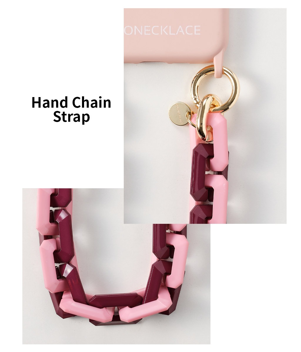 PHONECKLACE ハンドチェーンストラップ コンビ スマホiPhone用