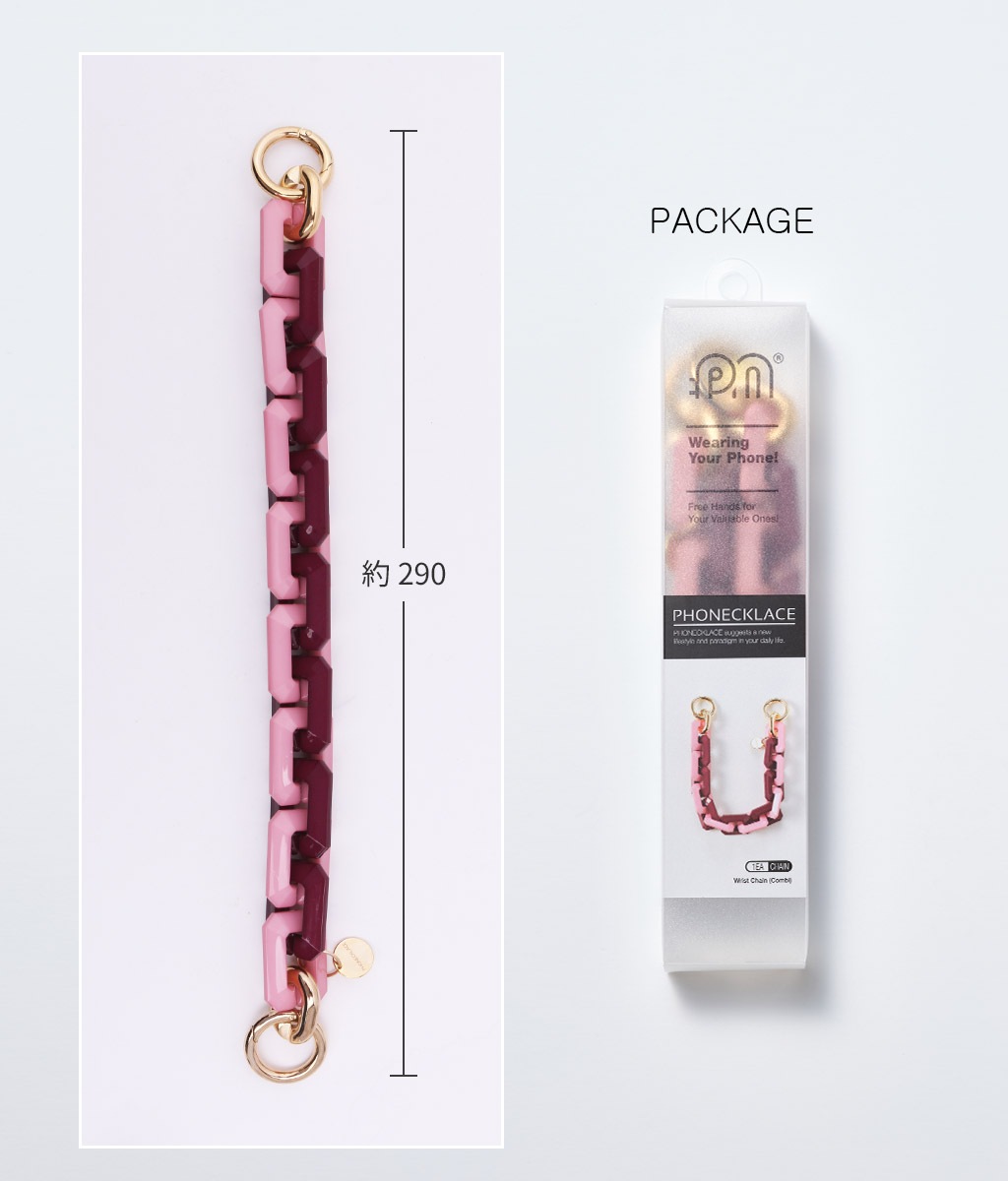 PHONECKLACE ハンドチェーンストラップ コンビ スマホiPhone用
