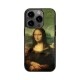 ikins [ iPhone 15 / 15 Pro 用] 天然貝ケース モナ・リザ 光沢 パール レオナルド 名画