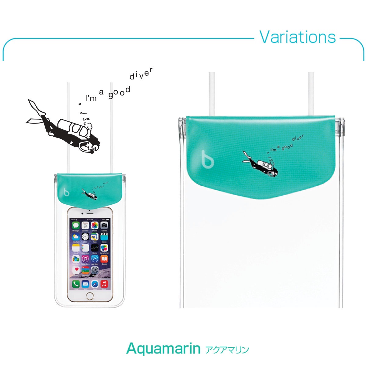 bikit スマートフォン用 ファッション 防水ポーチ [カジュアル] スマホ 防水ケース 