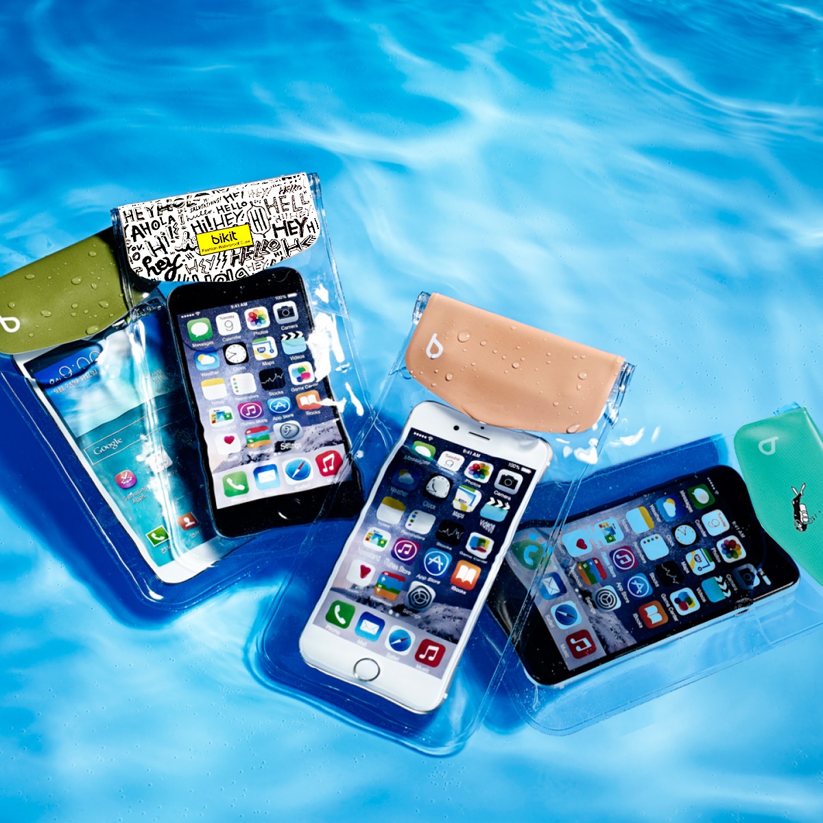 bikit スマートフォン用 ファッション 防水ポーチ [カジュアル] スマホ 防水ケース 