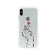 iPhone XS / X ケース Dparks ソフトクリアケース 指ハート（ディーパークス ユビハート）アイフォン カバー