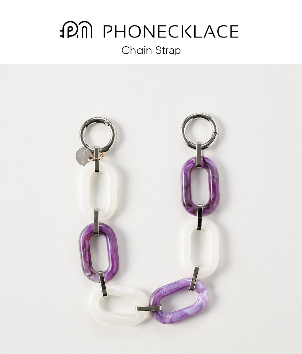 PHONECKLACE ハンドチェーンストラップ ツートーン スマホiPhone用