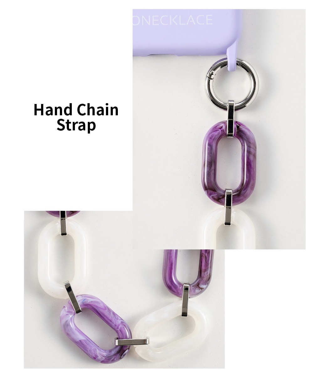 PHONECKLACE ハンドチェーンストラップ ツートーン スマホiPhone用