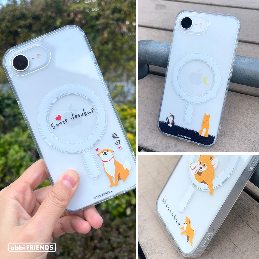 [iPhone 16e 用] しばたさん MagSafe対応 クリアケース 公式ライセンス品