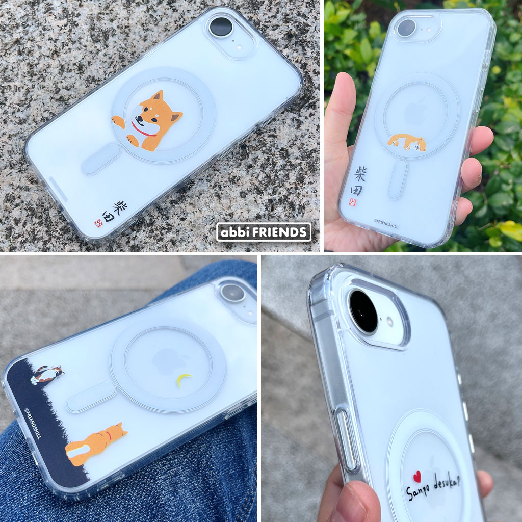 [iPhone 16e 用] しばたさん MagSafe対応 クリアケース 公式ライセンス品