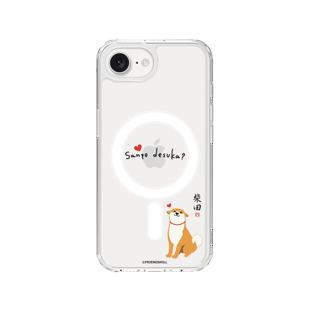[iPhone 16e 用] しばたさん MagSafe対応 クリアケース 公式ライセンス品
