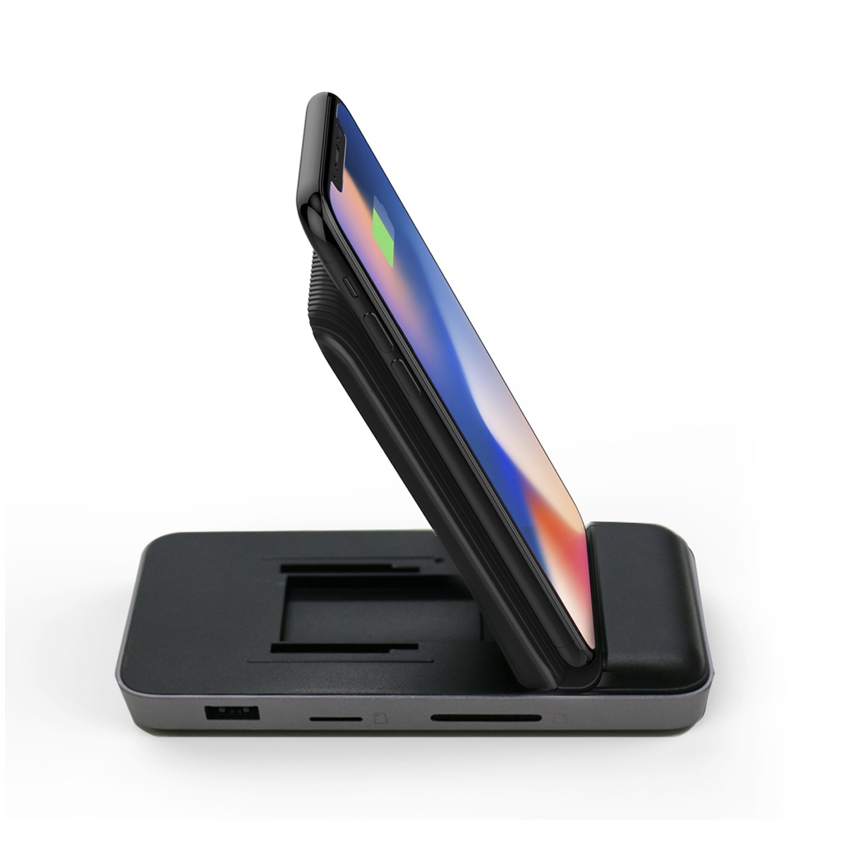 HyperDrive 8in1 USB-C Hub + Qi Wireless Charger Stand HYPER++