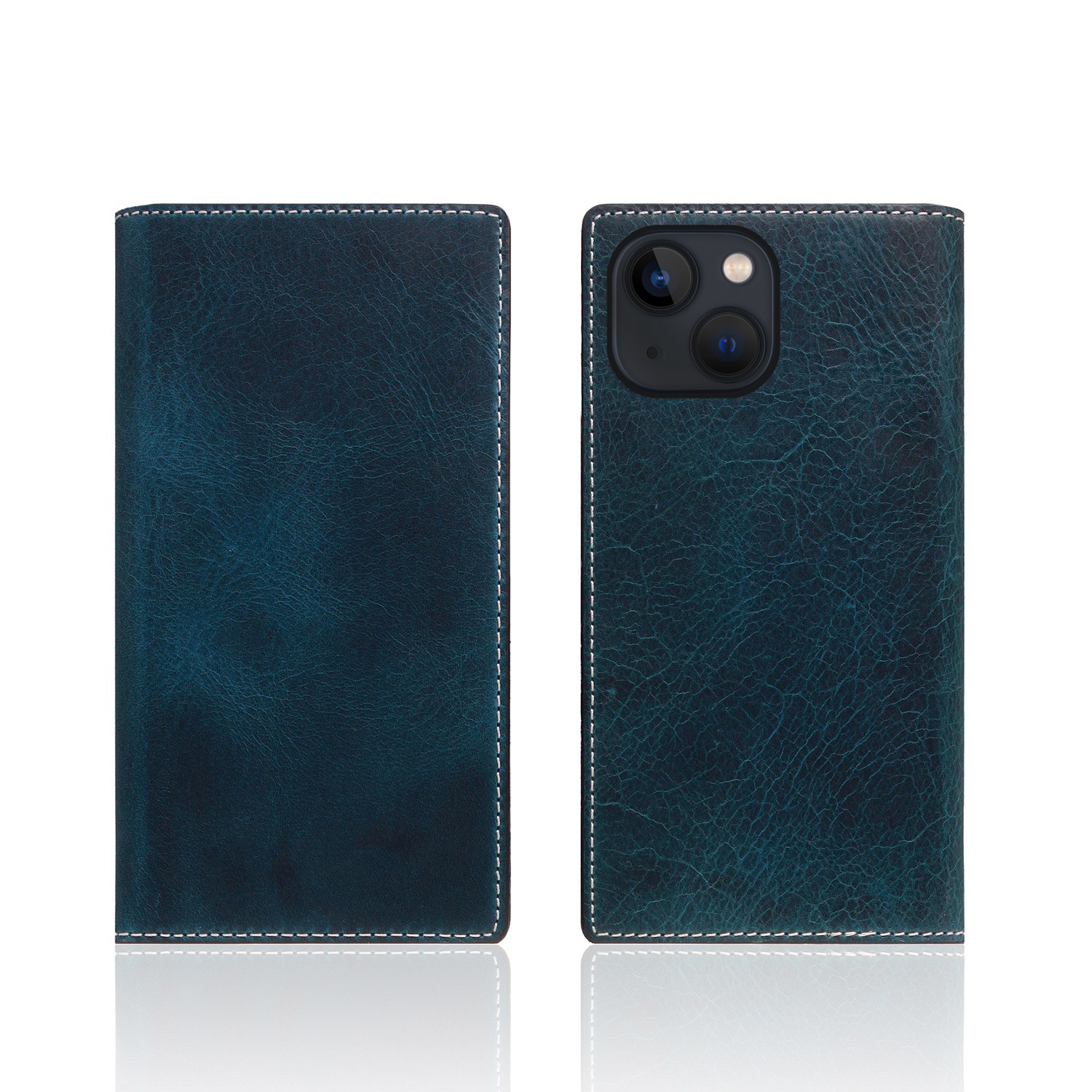 iPhone 13 mini レザーケース SLG Design Badalassi Wax case 【手帳型 / 本革 / イタリアン ベジタブ 革】 