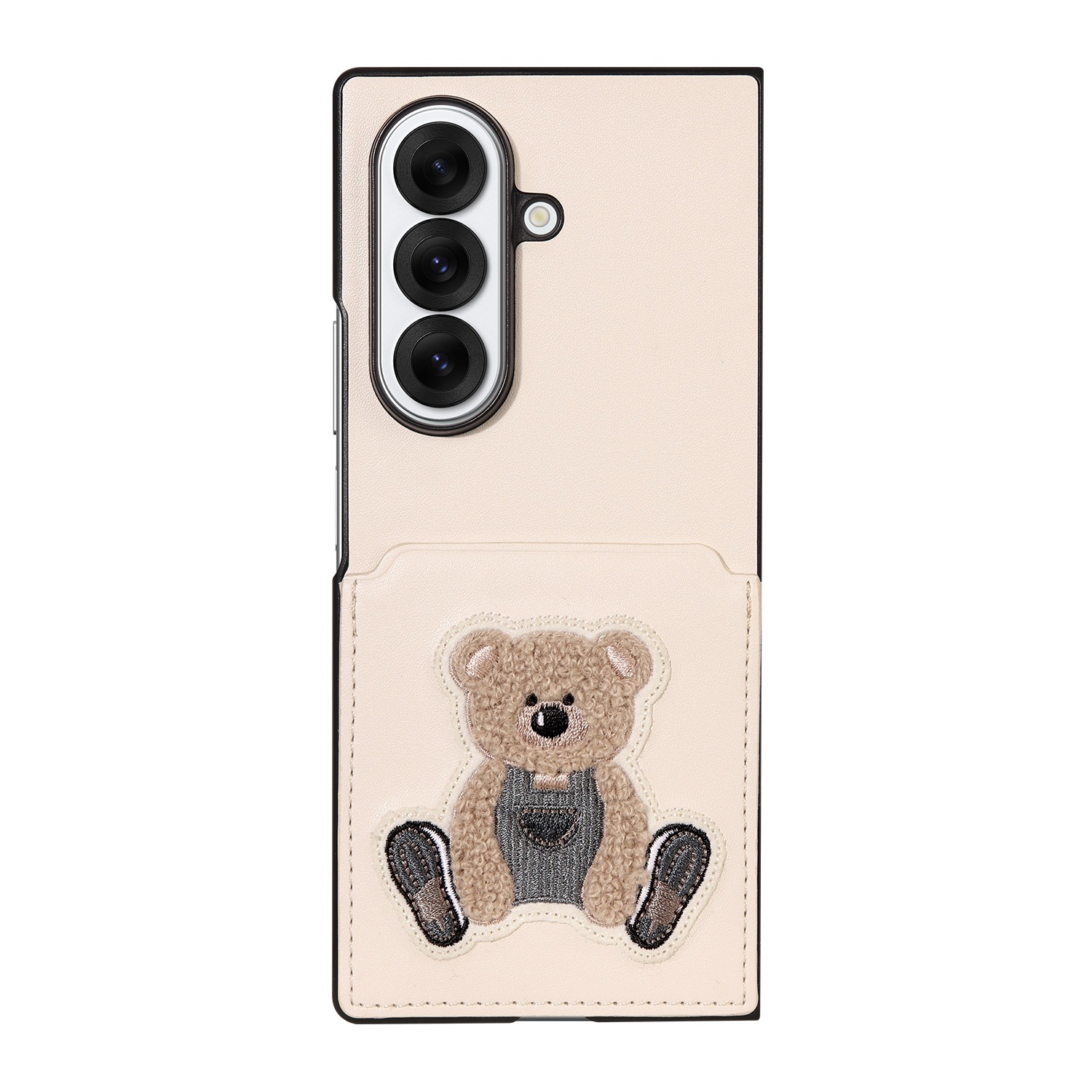 Design Skin（デザインスキン） [Galaxy Z Fold7 用] ベア 刺繍 カード