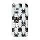 Dparks [ iPhone 14 / 14 Pro ] ソフトクリアケース イヌ パターン ブルドッグ・プードル