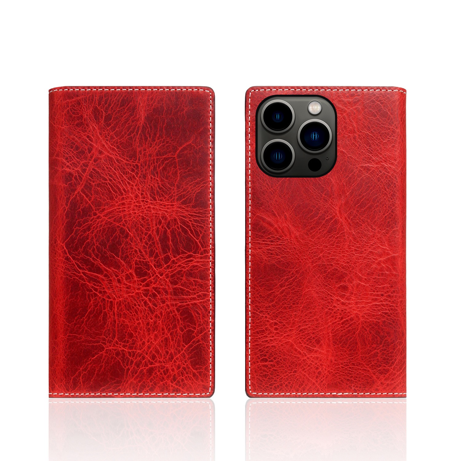 iPhone 13 / 13 Pro レザーケース SLG Design Badalassi Wax case 【手帳型 / 本革 / イタリアン ベジタブ 革】 