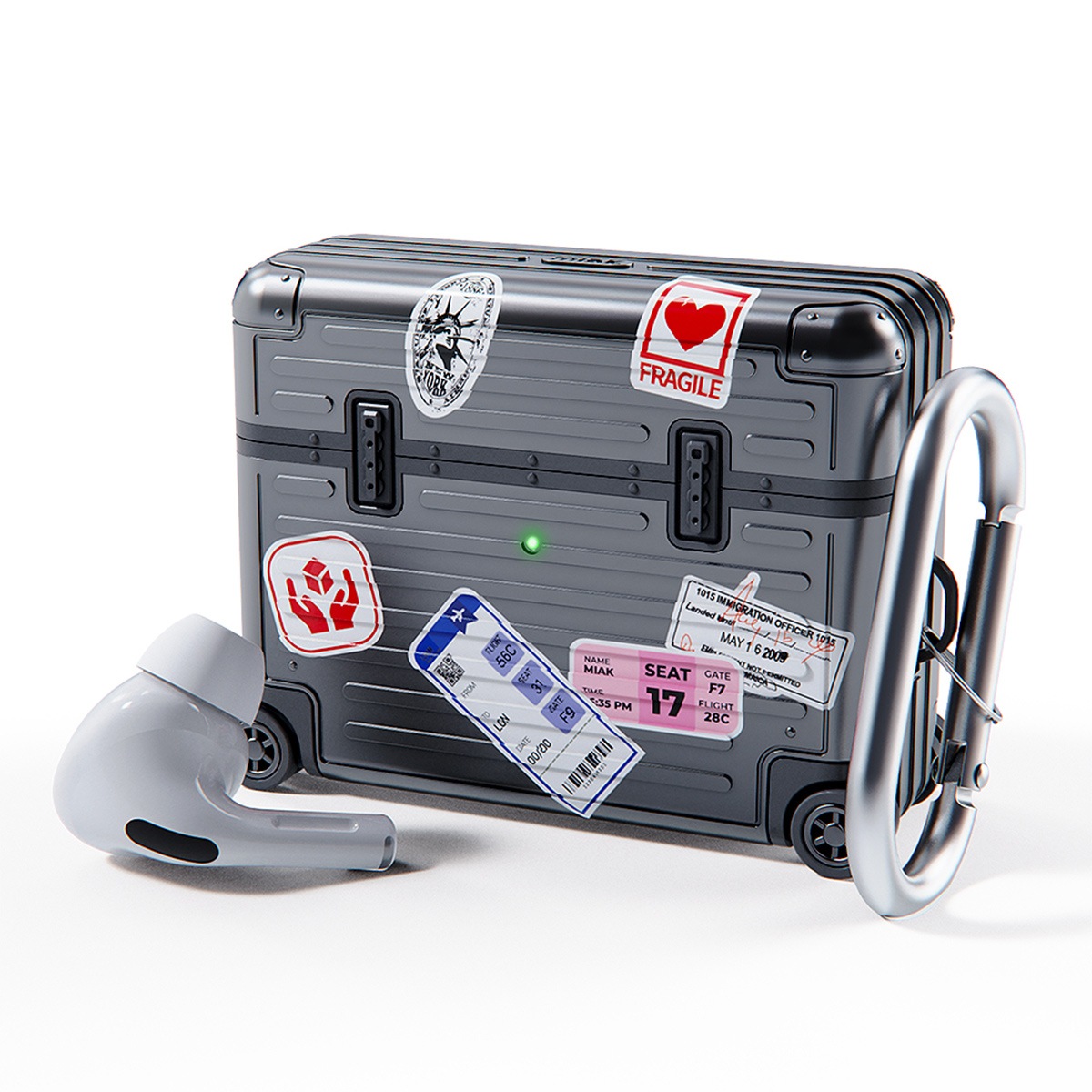 AirPods Pro 3 / AirPods ケース キャリーケース [ ハードケース スピーカーホール LED表示対応 ] エアーポッズ プロ