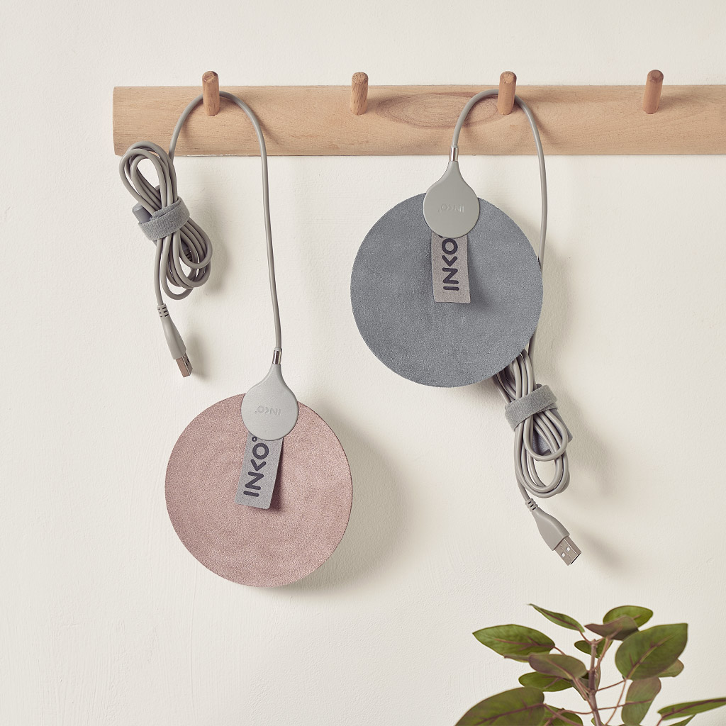 【テレビ紹介で話題】INKO インクで温める ポケットヒーター USB Hand Warmer（ハンドウォーマー）スエード あたたかグッズ