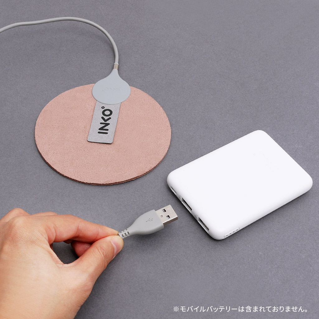【テレビ紹介で話題】INKO インクで温める ポケットヒーター USB Hand Warmer（ハンドウォーマー）スエード あたたかグッズ