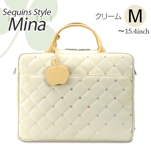 80%OFF【訳あり アウトレット】abbi PCバッグ MINA (ミナ) Ｍ Cream (～15inchまで対応) A4Lサイズ収納