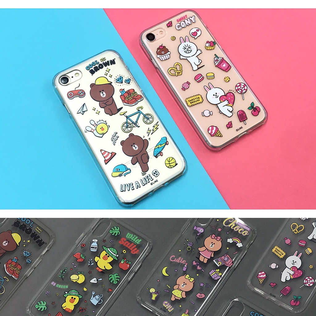 iPhone SE (第3世代) ケース カバー LINE FRIENDS MY FAVORITE THINGS [iPhone SE3/SE2/XS/X/8/7/8 Plus/7 Plus]