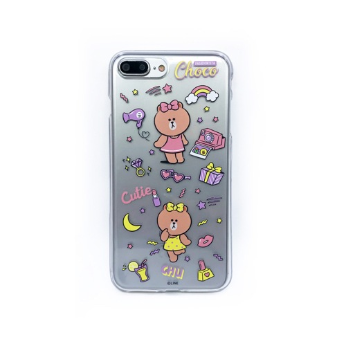 iPhone SE (第3世代) ケース カバー LINE FRIENDS MY FAVORITE THINGS [iPhone SE3/SE2/XS/X/8/7/8 Plus/7 Plus]