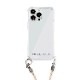 iPhone SE3 ケース スマホショルダー クリア バックカバー Phonecklace ロープショルダーストラップ付き 【 iPhone 13/13 Pro/12 Pro/12/12 mini/SE (第3/2世代)/8/7 】