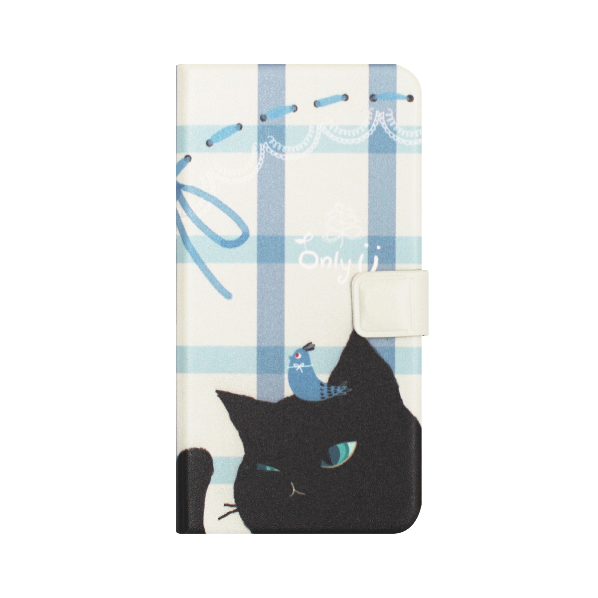 【新品】ateliermoppyアトリエモッピー　ネコスマホカバー 立体刺繍スマホケース iPhone PUレザー 13.Cat Green | Jubilee