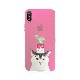 iPhone XS / X ケース Dparks ソフトクリアケース パステルネコ（ディーパークス）アイフォン カバー