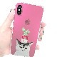 iPhone XS / X ケース Dparks ソフトクリアケース パステルネコ（ディーパークス）アイフォン カバー