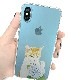 iPhone XS / X ケース Dparks ソフトクリアケース パステルネコ（ディーパークス）アイフォン カバー