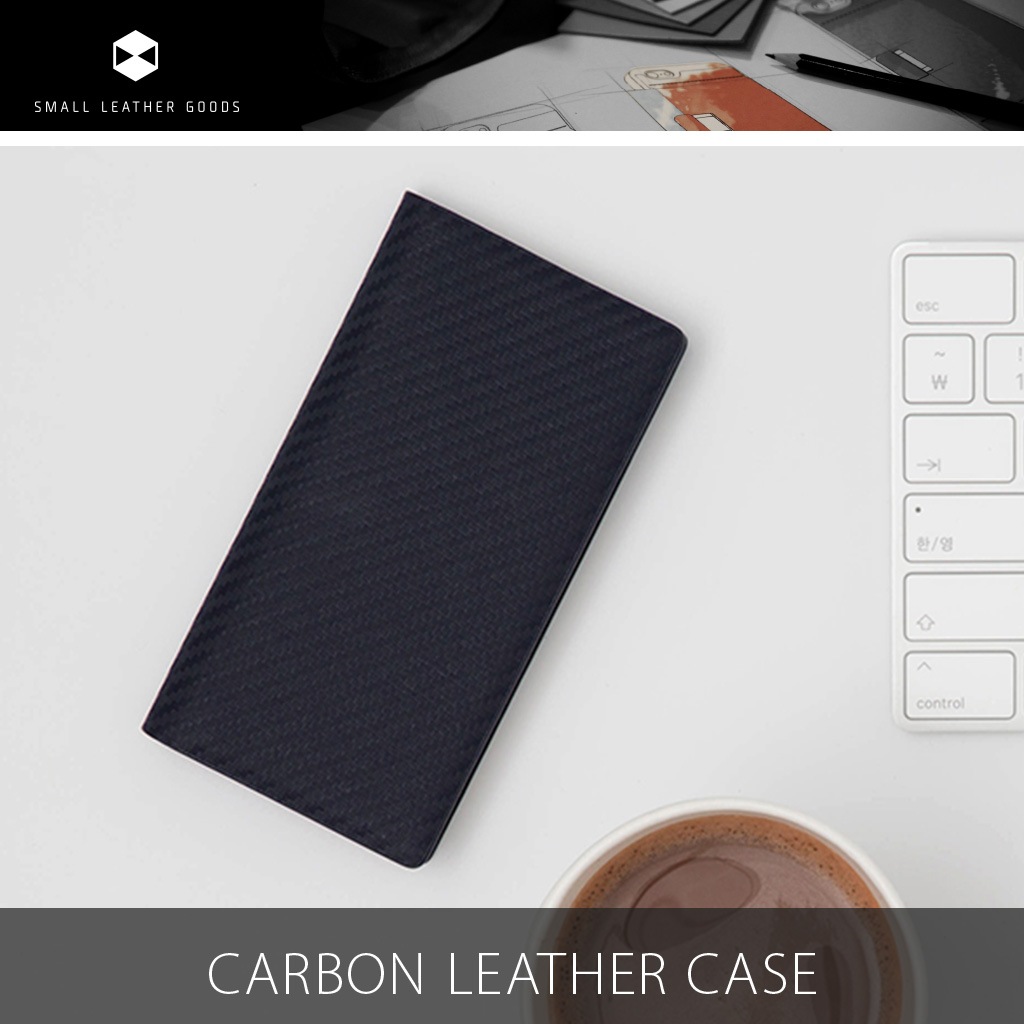 iPhone 11 ケース【iPhone XS / X / XR ケース】SLG Design Carbon Leather Case （カーボンレザーケース）【手帳型 / 本革】