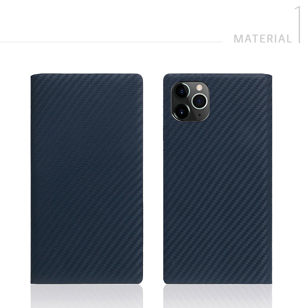 iPhone 11 ケース【iPhone XS / X / XR ケース】SLG Design Carbon Leather Case （カーボンレザーケース）【手帳型 / 本革】