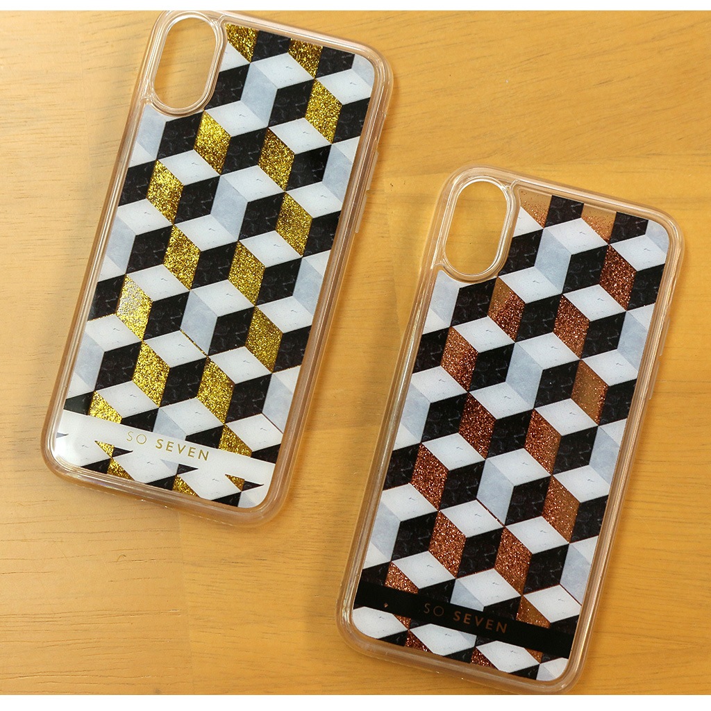 iPhone SE (第3世代) ケース カバー SO SEVEN FASHION CUBIC GLITTER [iPhone SE3/SE2/XS/X8/7]