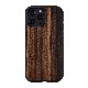 iPhone 13 Pro Max ケース 天然木 バックカバー Man&Wood Ebony 【 iPhone 12 Pro Max / 11 Pro Max 】 木製 背面カバー型 アイフォンケース 