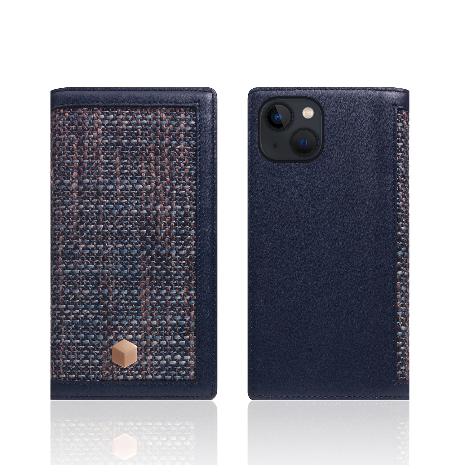 iPhone 13 / 13 Pro レザーケース SLG Design Edition Calf Skin Leather Diary【手帳型 / 本革 / ファブリック】 