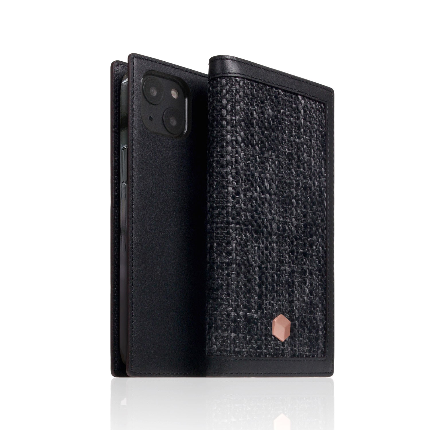 iPhone 13 / 13 Pro レザーケース SLG Design Edition Calf Skin Leather Diary【手帳型 / 本革 / ファブリック】 