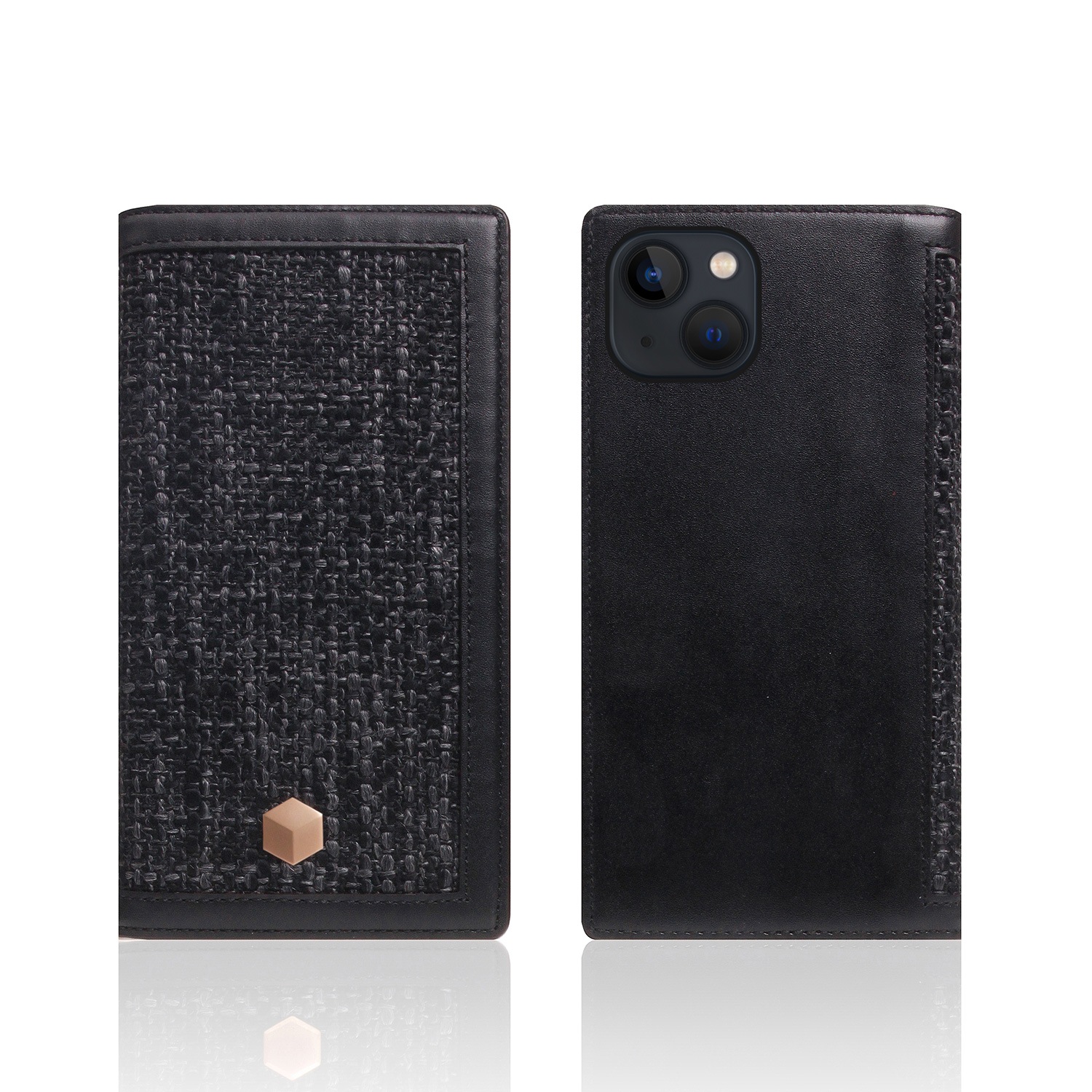 iPhone 13 / 13 Pro レザーケース SLG Design Edition Calf Skin Leather Diary【手帳型 / 本革 / ファブリック】 