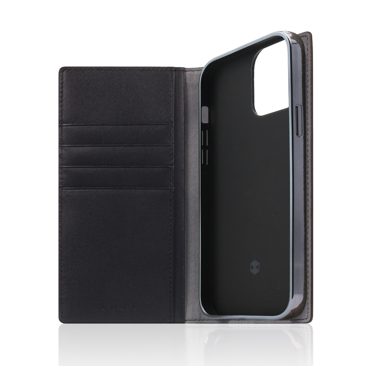 iPhone 13 / 13 Pro レザーケース SLG Design Edition Calf Skin Leather Diary【手帳型 / 本革 / ファブリック】 