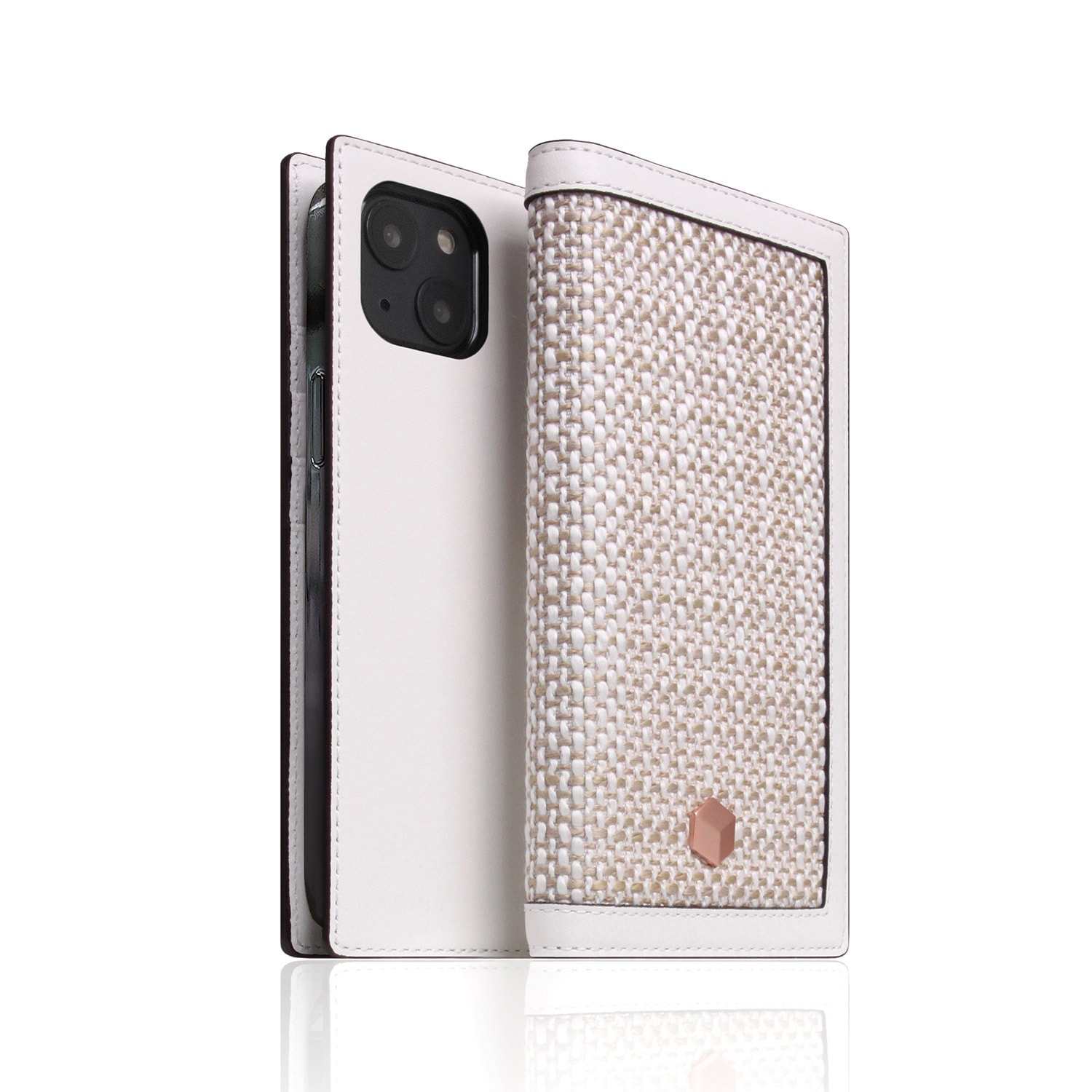 iPhone 13 / 13 Pro レザーケース SLG Design Edition Calf Skin Leather Diary【手帳型 / 本革 / ファブリック】 