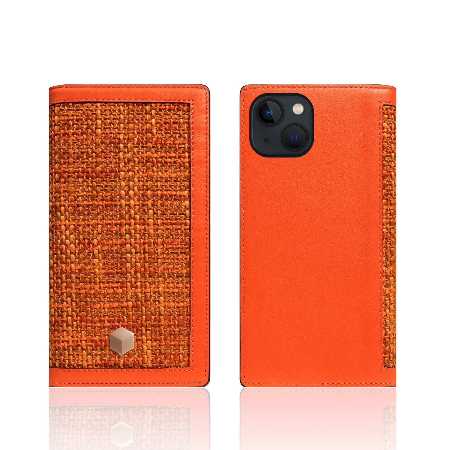 iPhone 13 / 13 Pro レザーケース SLG Design Edition Calf Skin Leather Diary【手帳型 / 本革 / ファブリック】 