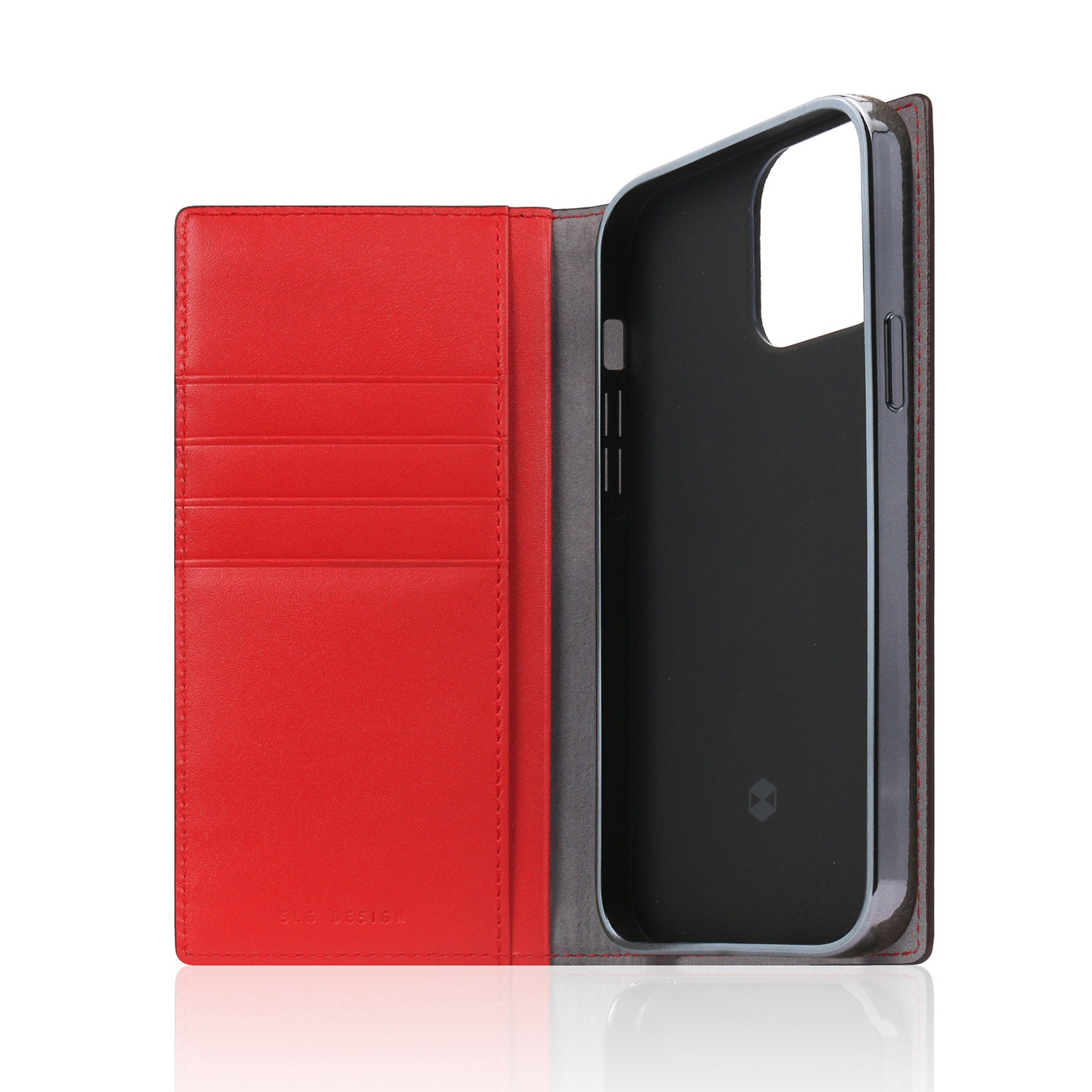 iPhone 13 / 13 Pro レザーケース SLG Design Edition Calf Skin Leather Diary【手帳型 / 本革 / ファブリック】 