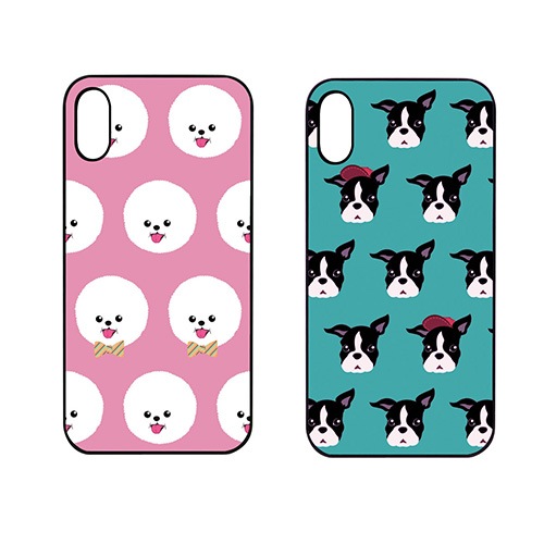 iPhone XS / X ケース Dparks ブラックケース Fashionable Dog（ディーパークス）アイフォン カバー