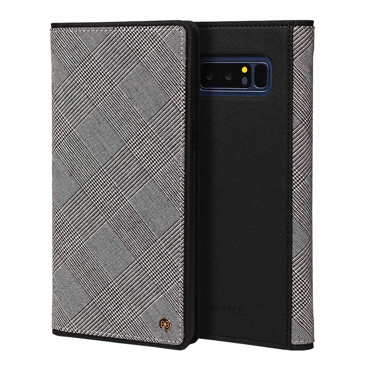 【在庫限り 半額セール】Galaxy Note9 ケース Galaxy Note8 ケース 手帳型 GENTLEMAN FLIP（スティール ジェントルマンフリップ）ギャラクシー ノート ナイン エイト カバー グレンチェック C-01L SCV40 SC-01K SCV37