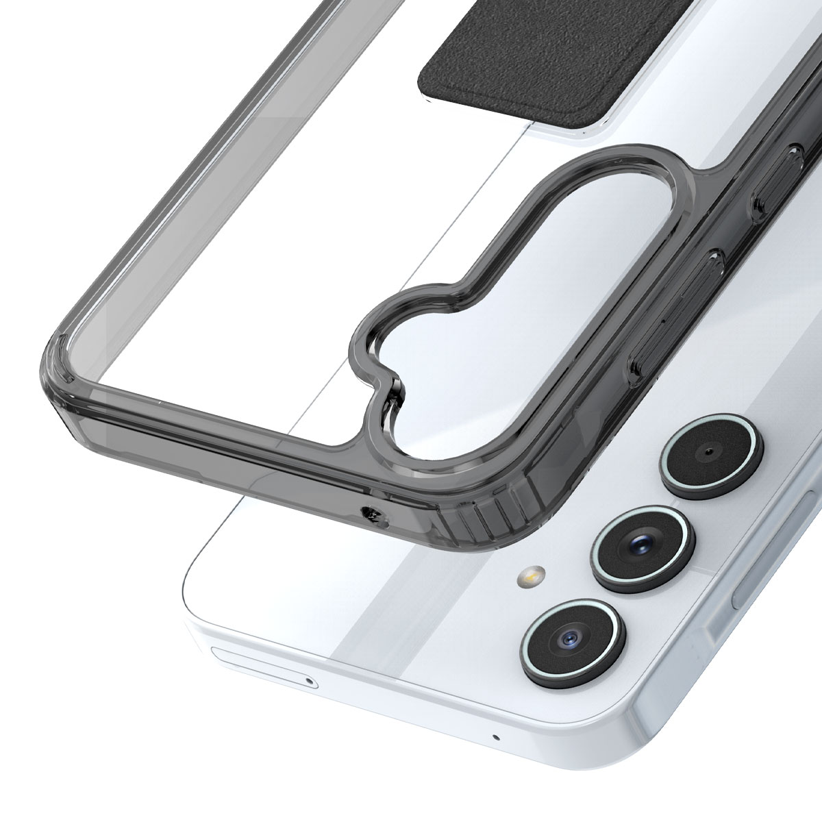 [Galaxy A55 5G対応] DUPLE S スマホケース クリアブラック