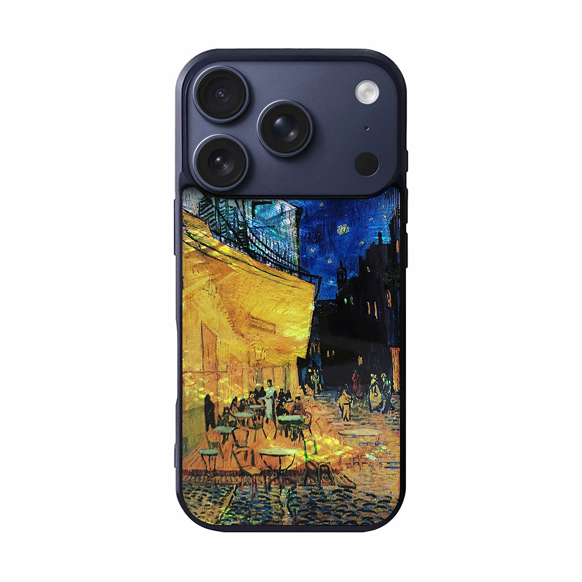 [ iPhone 17 / iPhone Air / 17 Pro 用] 天然貝ケース ゴッホ 名画シリーズ 夜のカフェテラス 星月夜 ひまわり for iPhone 16 / 16 Pro